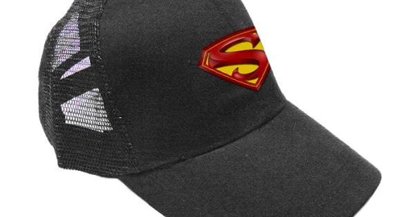 Φωτογραφία προϊόντος: Παιδικό καπέλο unisex onesize βαμβακερό Jockey με δίχτυ Takeposition Superman logo, Μαύρο , 119-1013-1
