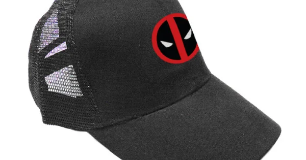 Φωτογραφία προϊόντος: Παιδικό καπέλο unisex onesize βαμβακερό Jockey με δίχτυ Takeposition Deadpool logo, Μαύρο , 119-1011-1
