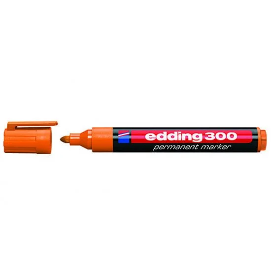Φωτογραφία προϊόντος: edding 300 Μαρκαδόρος ανεξίτηλος πλαστικός Πορτοκαλί