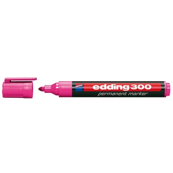 Φωτογραφία προϊόντος: edding 300 Μαρκαδόρος ανεξίτηλος πλαστικός Ροζ