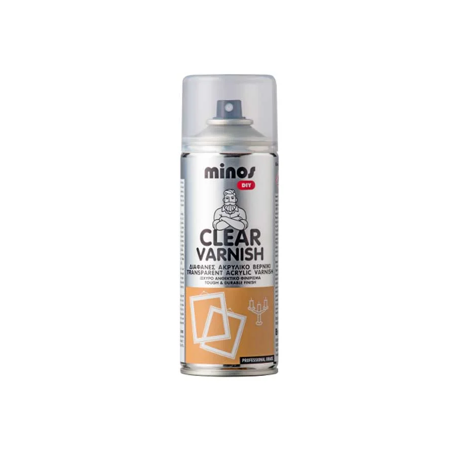 Φωτογραφία προϊόντος: MINOS CLEAR VARNISH Διαφανές Ταχυστέγνωτο Ακρυλικό βερνίκι ΣΑΤΙΝΕ 400 ml
