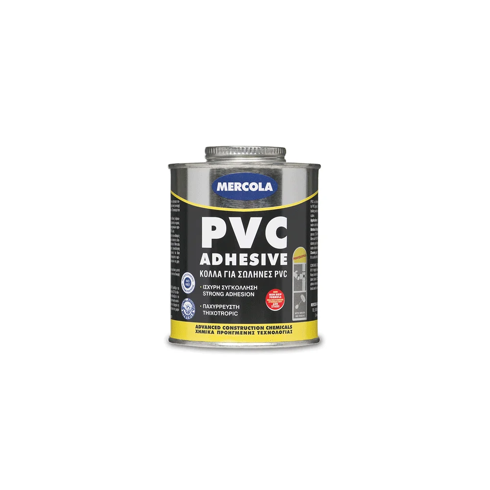 Φωτογραφία προϊόντος: Mercola PVC ADHESIVE Ενισχυμένη Παχύρρευστη Κόλλα για Σωλήνες PVC Γκρί 250 ml