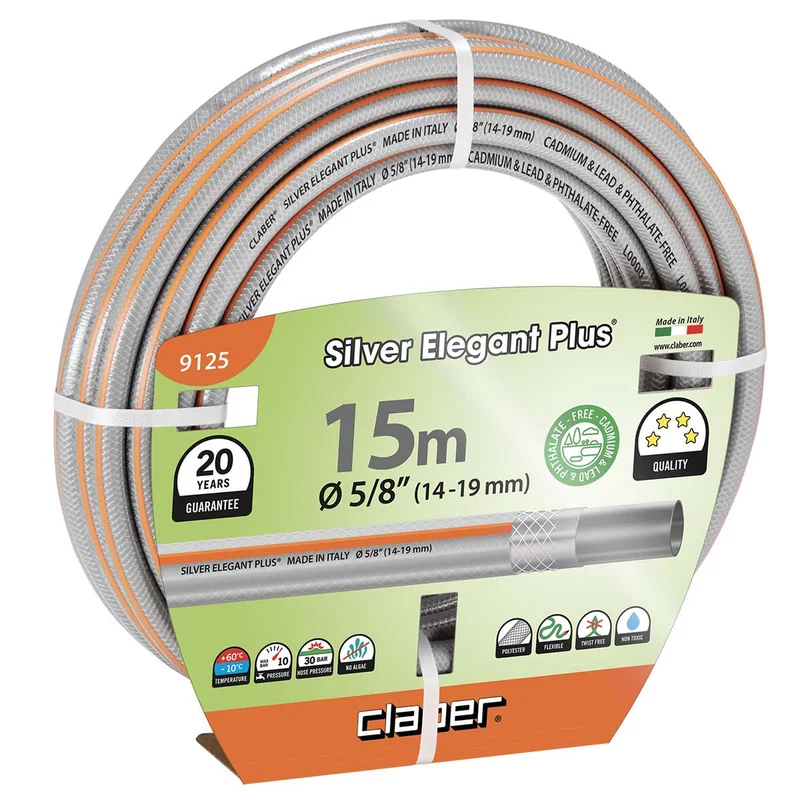Φωτογραφία προϊόντος: Λάστιχο Νερού Silver Elegant Plus 5/8" 15m CLABER (9125)