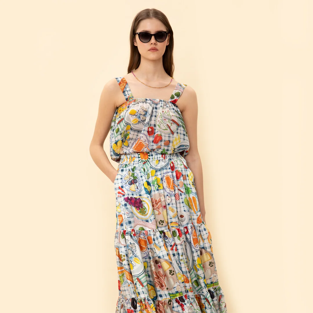 Φωτογραφία προϊόντος: WE ARE We_Are Chiffon Top SS24-0821 Sanday table