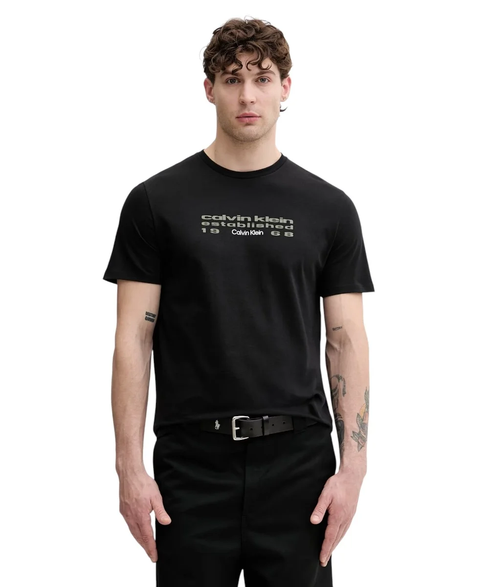 Φωτογραφία προϊόντος: Calvin Klein - Ανδρικό T-shirt SS 30s EU Regular Fit LV04RG800G-UB1 Μαύρο