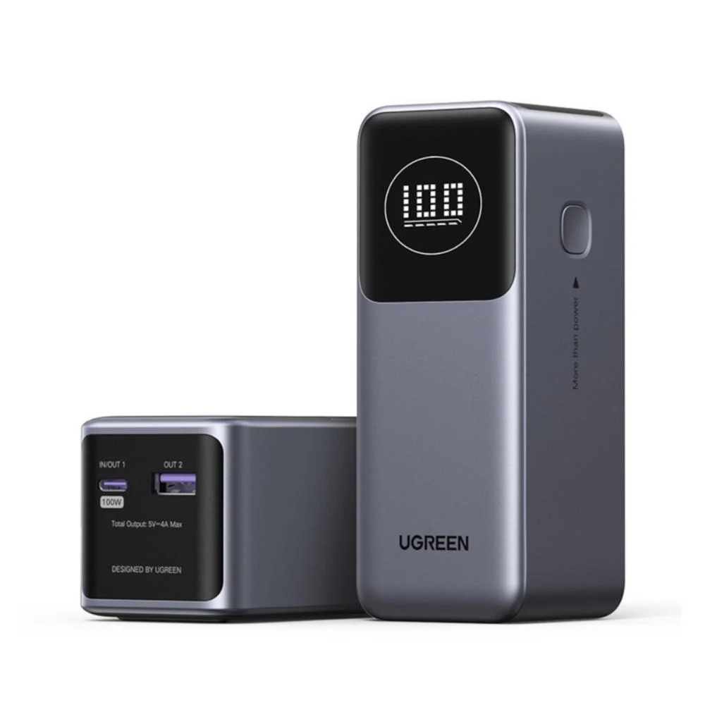 Φωτογραφία προϊόντος: Ugreen PB724 Power Bank 12000mAh 100W με Θύρα USB-A και Θύρα USB-C Power Delivery (35526B) (UGR35526B)