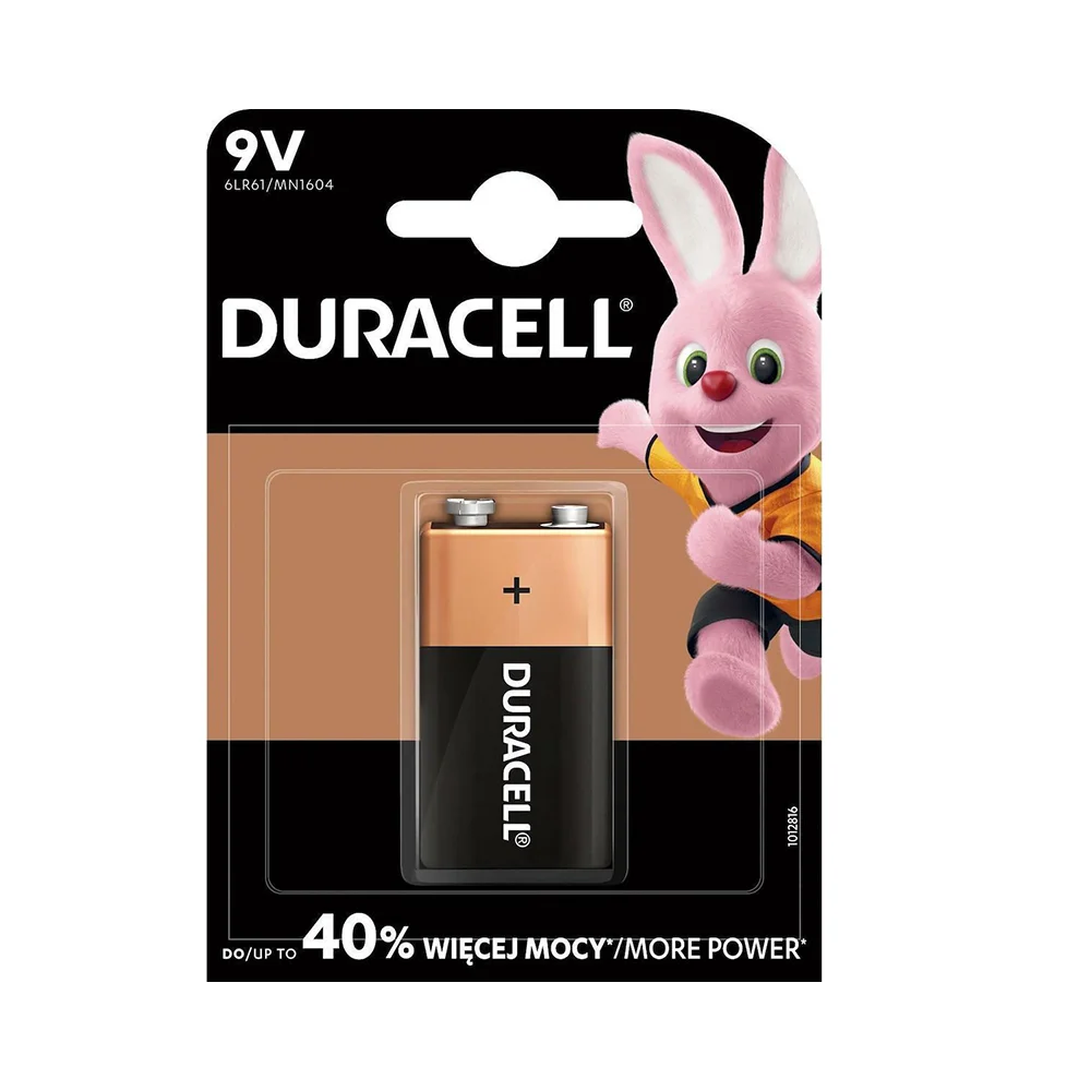 Φωτογραφία προϊόντος: Duracell Plus Αλκαλική Μπαταρία 9V 1τμχ (40% More Power) (D6LR61)(DURD6LR61)