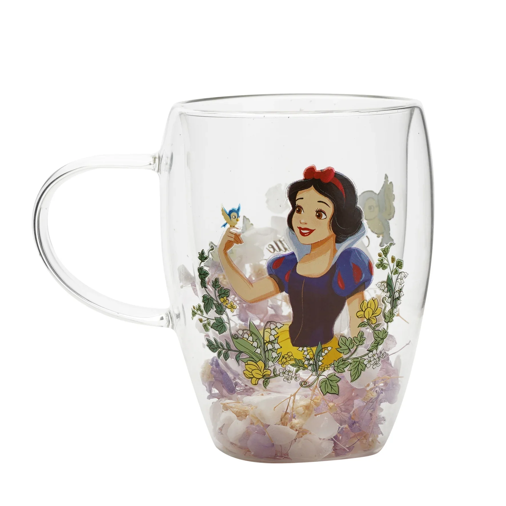 Φωτογραφία προϊόντος: Widdop Κούπα γυάλινη DISNEY PRINCESS - Snow White - Glass mug with Dried Flowers 300ml DI2335