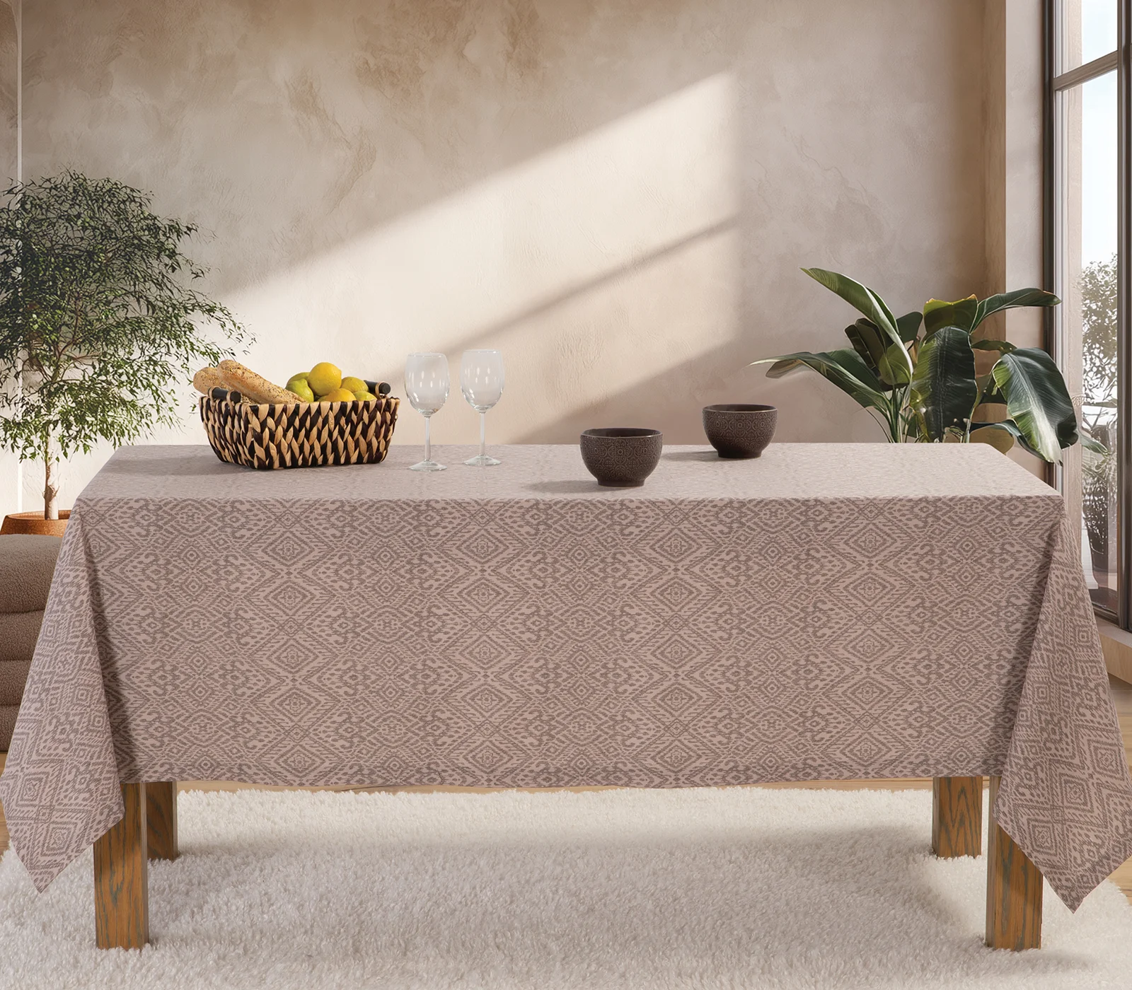 Φωτογραφία προϊόντος: Nef-Nef Homeware ΤΡΑΠΕΖΟΜΑΝΤΗΛΟ ΒΑΜΒ-ΠΟΛ ORION 140X140 GREY