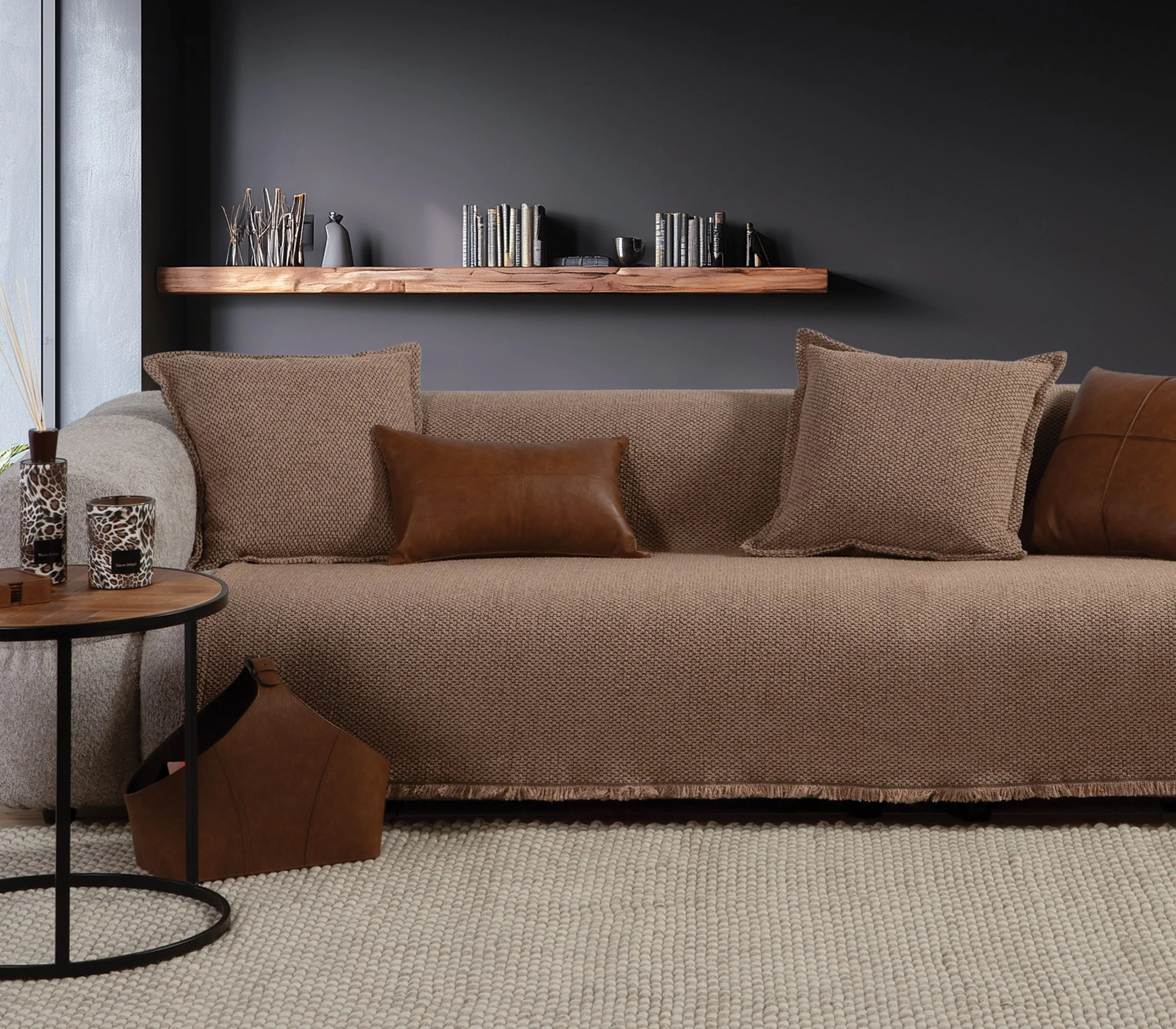 Φωτογραφία προϊόντος: Nef-Nef Homeware Ριχτάρι Πολυθρόνας Brooklyn 25 170x180 MOCCA