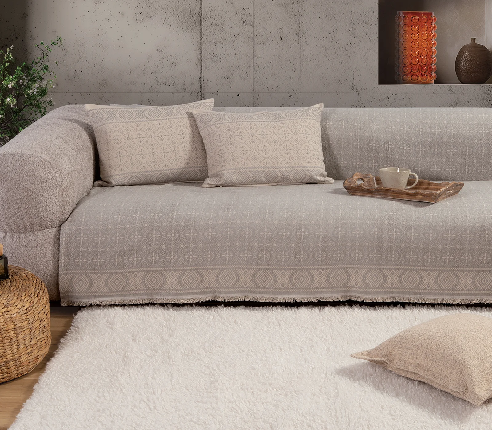 Φωτογραφία προϊόντος: Nef-Nef Homeware ΡΙΧΤΑΡΙ ΤΡΙΘΕΣΙΟΥ ΚΑΝΑΠΕ ΑΚΡ-BAMB-ΠΟΛ JENERIA 170X300 GREY