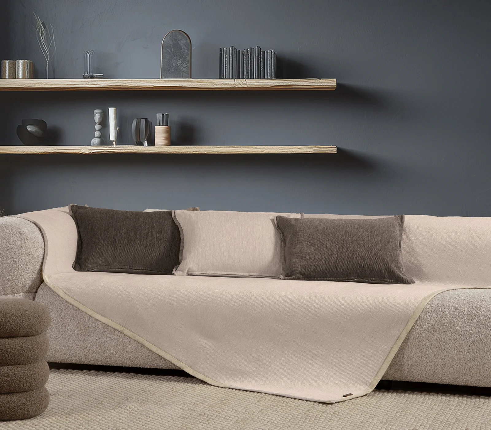 Φωτογραφία προϊόντος: Nef-Nef Homeware Ριχτάρι Τετραθέσιου Καναπέ New Tanger 180x350 N.BEIGE/ECRU