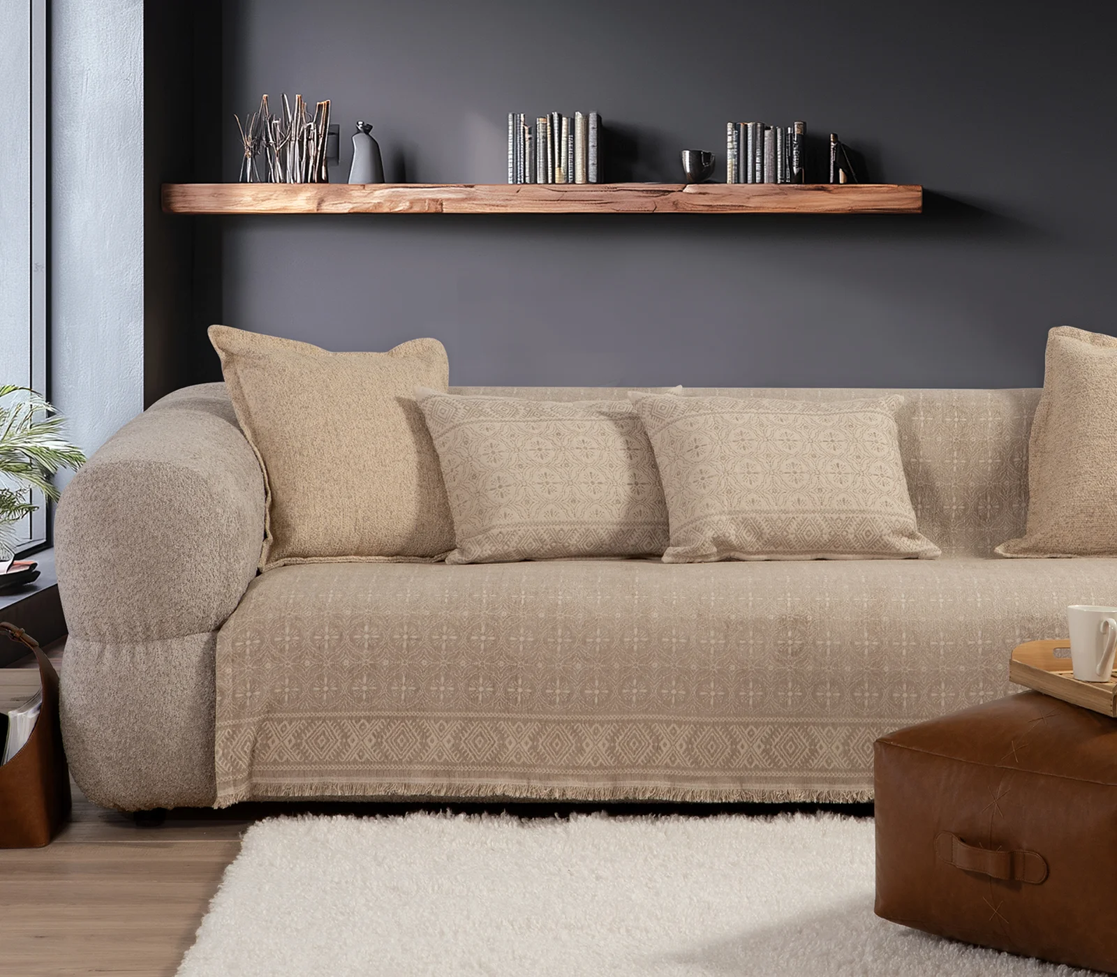Φωτογραφία προϊόντος: Nef-Nef Homeware ΡΙΧΤΑΡΙ ΔΙΘΕΣΙΟΥ ΚΑΝΑΠΕ ΑΚΡ-BAMB-ΠΟΛ JENERIA 170X250 BEIGE
