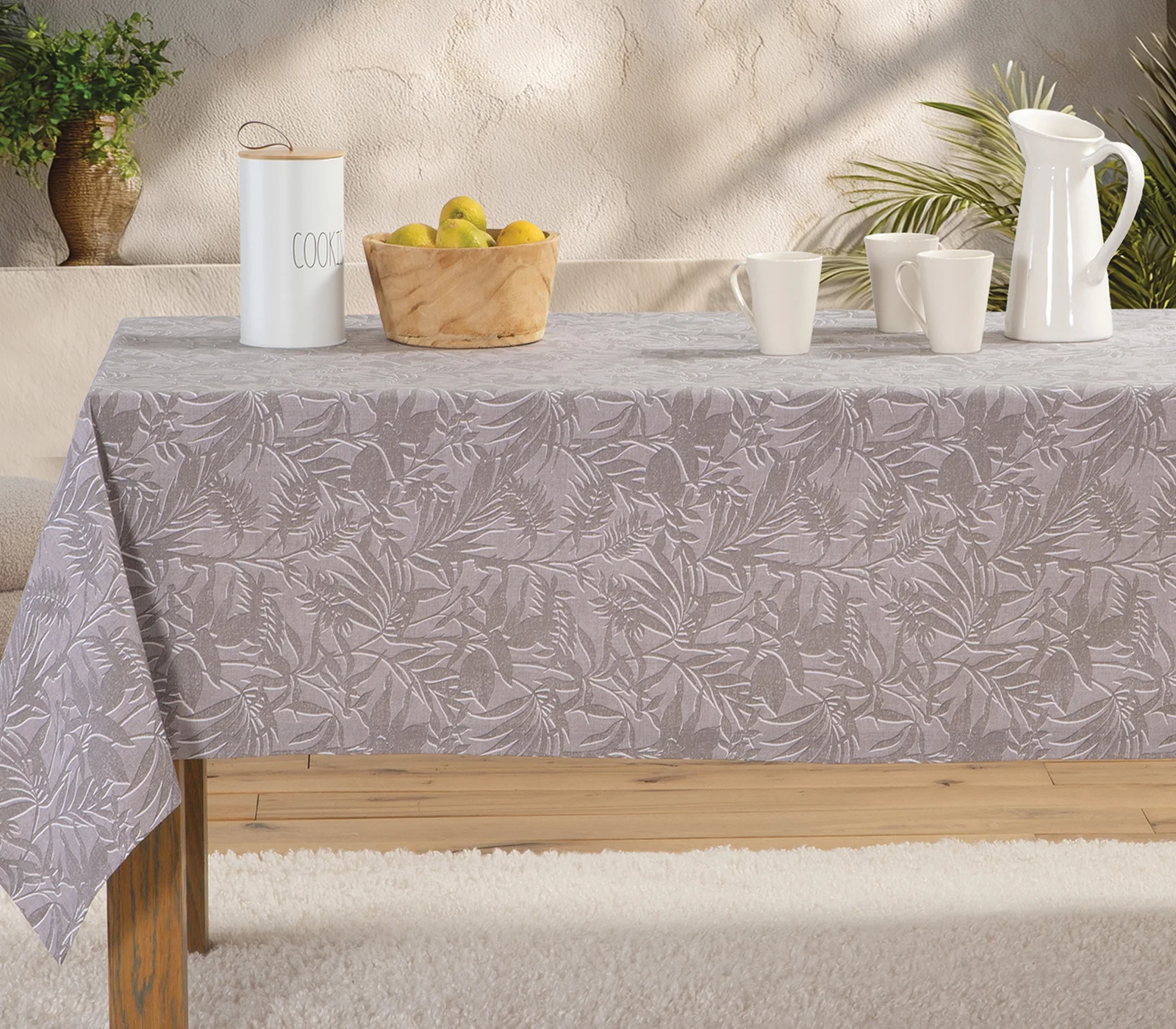 Φωτογραφία προϊόντος: Nef-Nef Homeware ΤΡΑΠΕΖΟΜΑΝΤΗΛΟ ΒΑΜΒ ΑΛΕΚΙΑΣΤΟ DAZIER 140X180 GREY