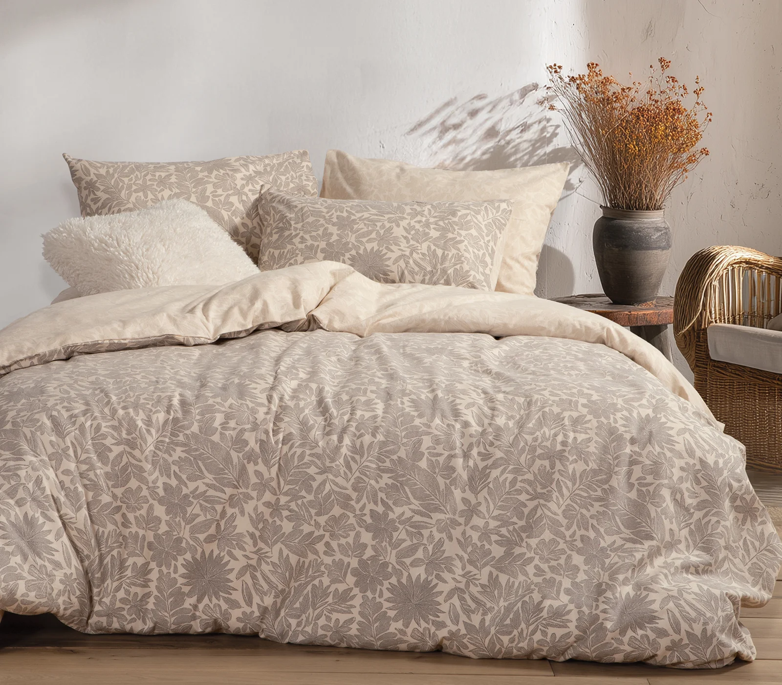Φωτογραφία προϊόντος: Nef-Nef Homeware ΠΑΠΛΩΜΑΤΟΘΗΚΗ ΦΑΝΕΛΈΝΙΑ ISSUAL ΣΕΤ MONΗ GREY