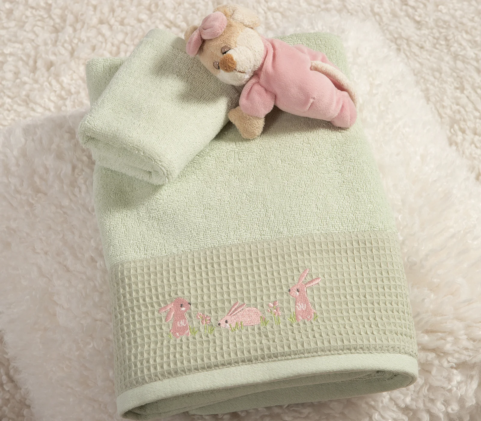 Φωτογραφία προϊόντος: Nef-Nef Homeware ΠΕΤΣΕΤΑ BAMB COUNTRY BUNNY 2ΤΜΧ MINT