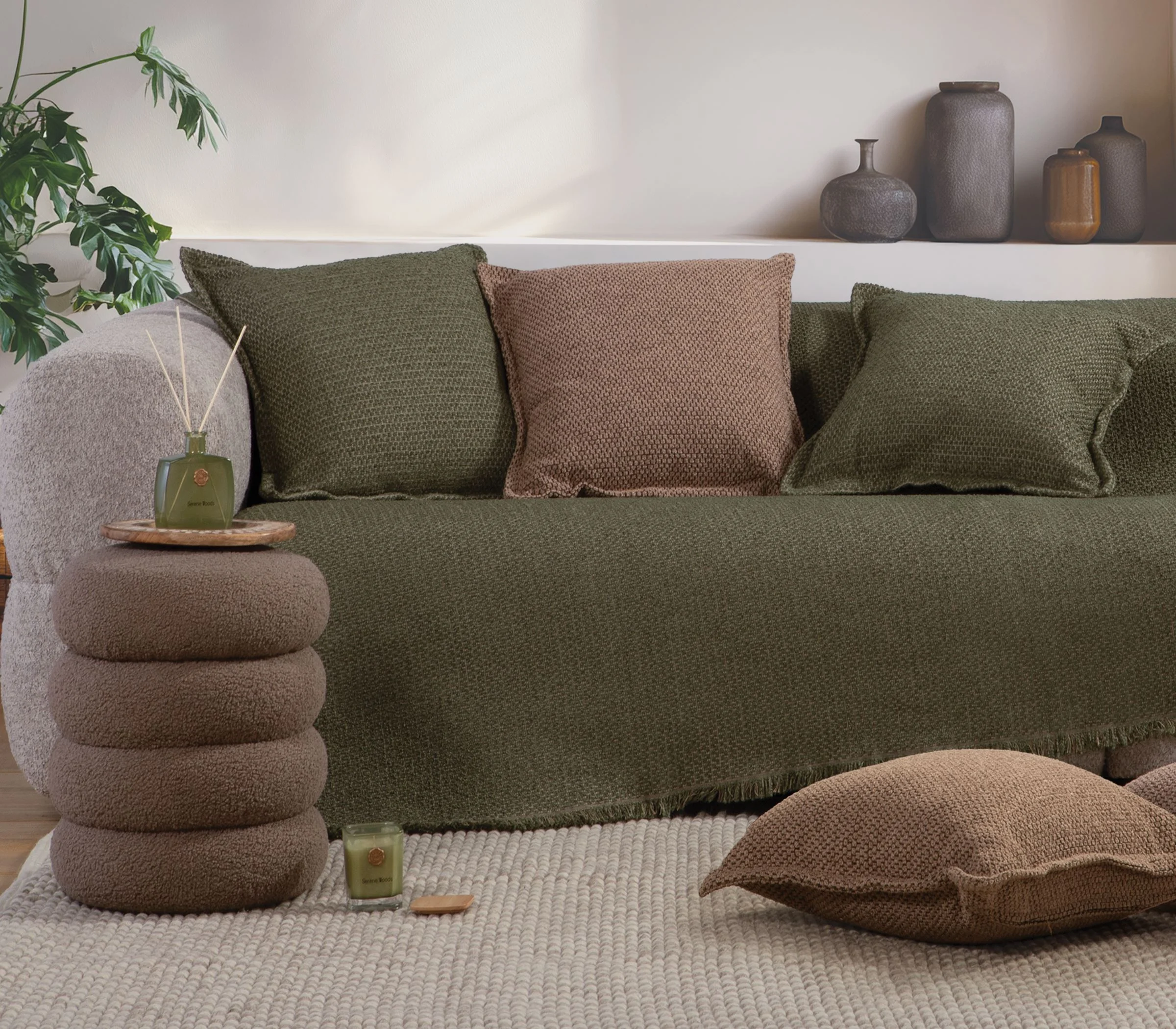 Φωτογραφία προϊόντος: Nef-Nef Homeware Ριχτάρι Διθέσιου Καναπέ Brooklyn 25 170x250 GREEN