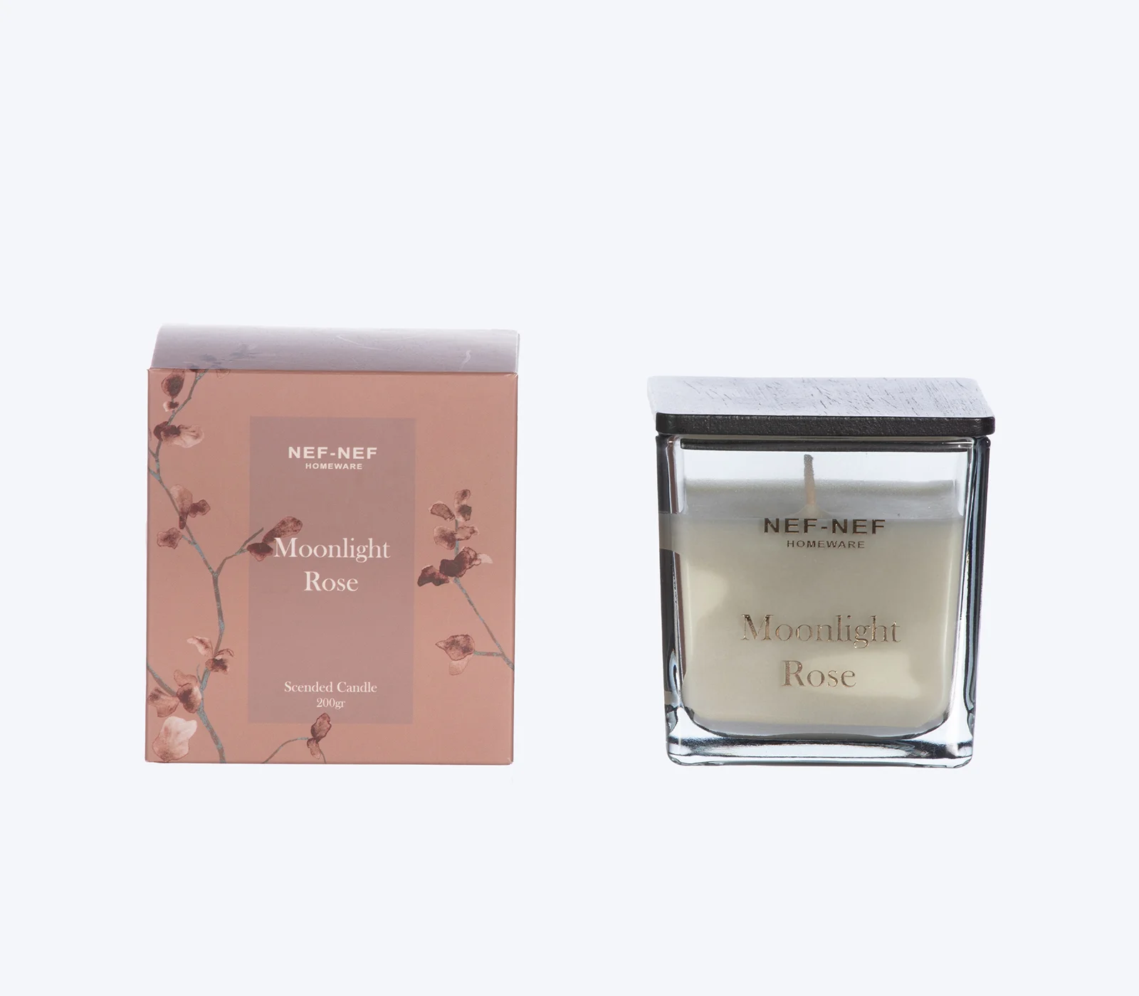 Φωτογραφία προϊόντος: Nef-Nef Homeware ΑΡΩΜΑΤΙΚΟ ΚΕΡΙ MOONLIGHT ROSE 25 200gr ANTHRACITE