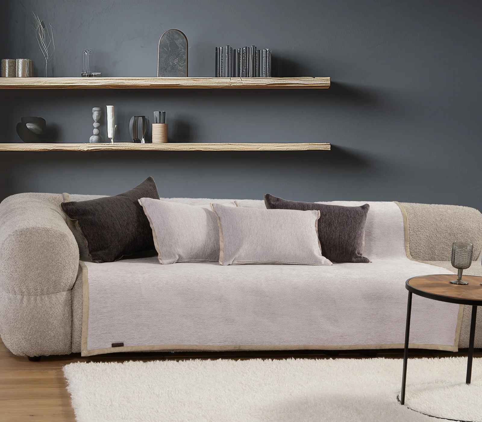 Φωτογραφία προϊόντος: Nef-Nef Homeware Ριχτάρι Πολυθρόνας New Tanger 180x180 N.L.GREY/ECRU