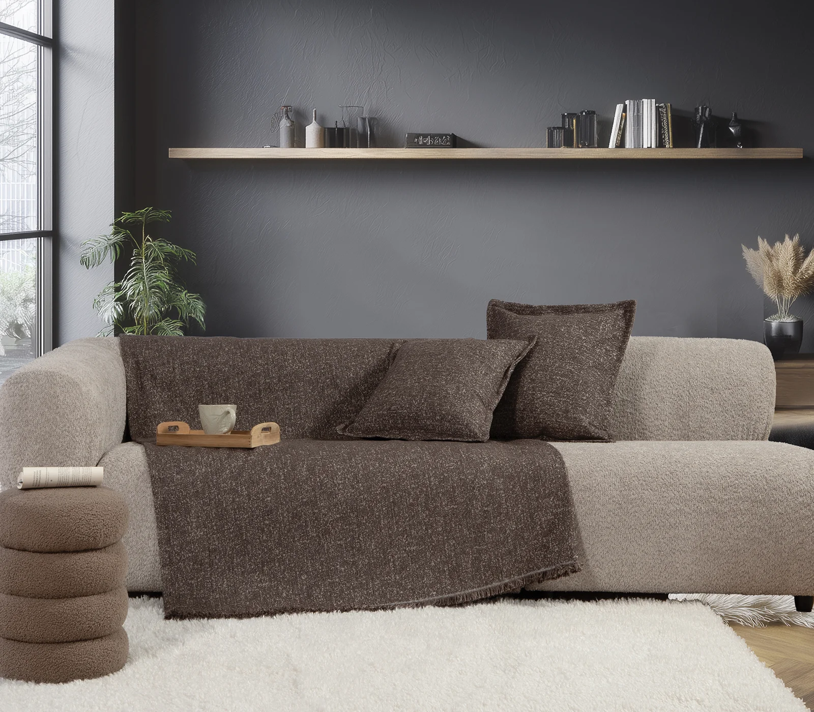 Φωτογραφία προϊόντος: Nef-Nef Homeware ΡΙΧΤΑΡΙ ΠΟΛ-ΑΚΡ-ΒΑΜΒ ALAMO 25 170X180 BROWN