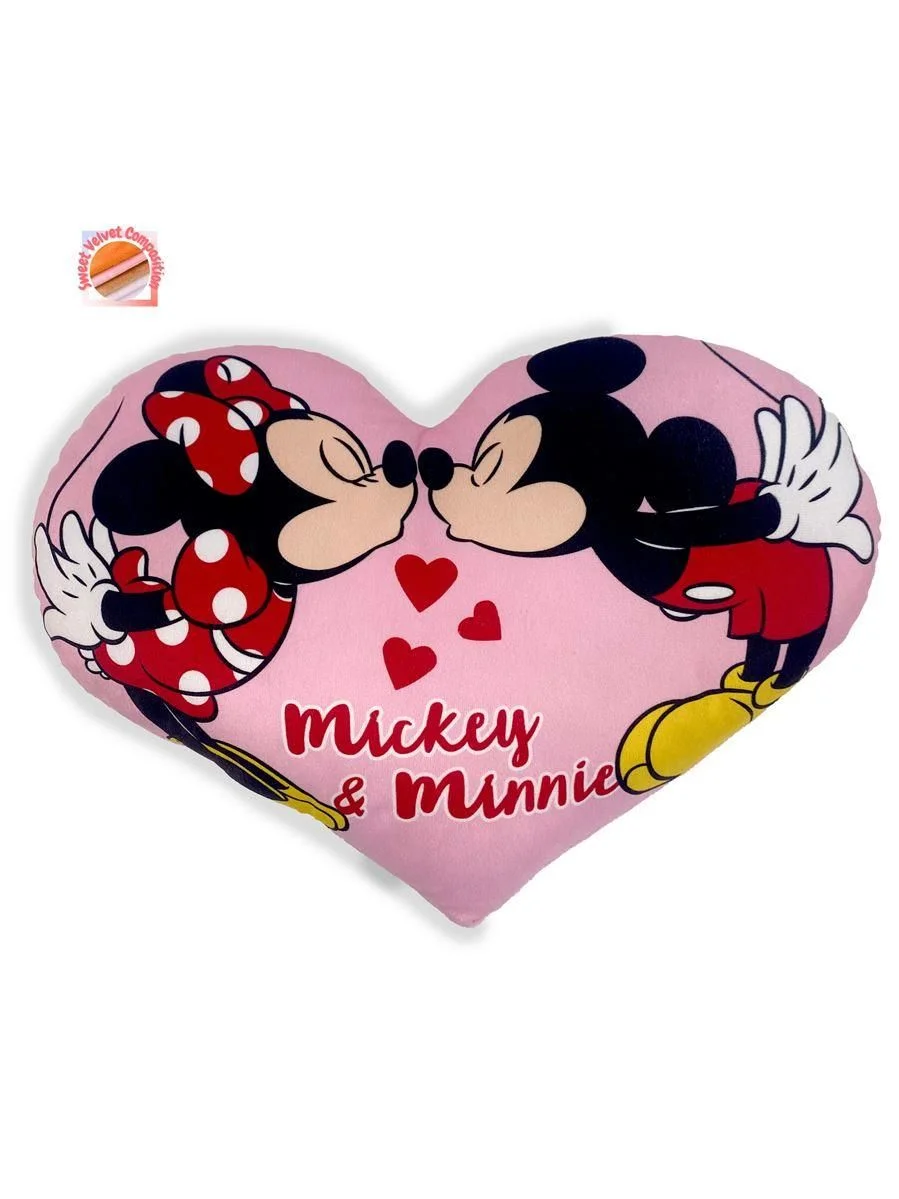 Φωτογραφία προϊόντος: DIMcol Μαξιλάρι 3D Disney Home Mickey & Minnie 15 40 cm Pink 100% Velboa