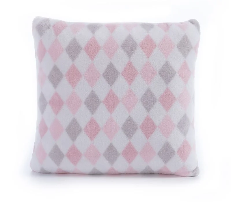 Φωτογραφία προϊόντος: Nef-Nef Homeware ΜΑΞΙΛΑΡΙ FLEECE ΠΟΛ.SWEET RHOMBUS 35X35 PINK