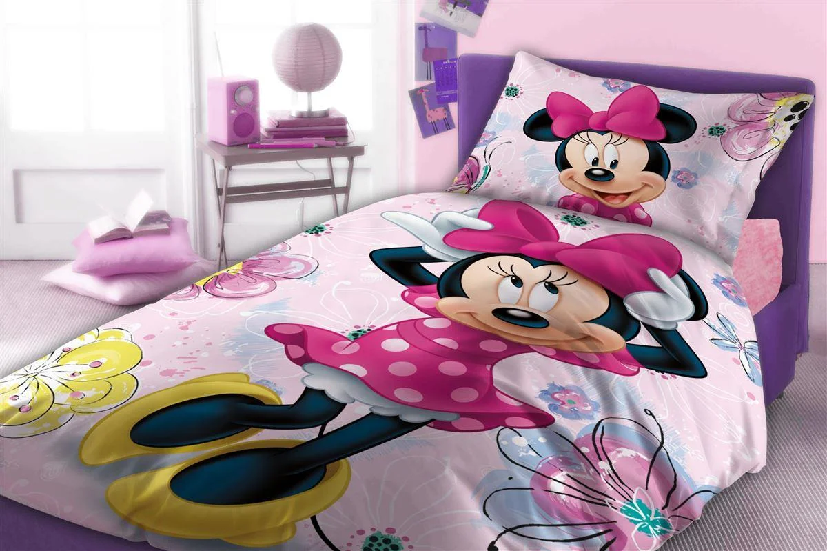 Φωτογραφία προϊόντος: DIMcol Σεντόνια Σετ 3 τεμ Disney Home Minnie 853 160X240 Pink 100% Cotton