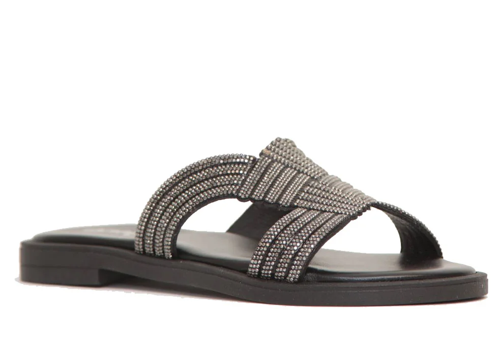 Φωτογραφία προϊόντος: Anteos Shoes Anteos 23463 Γυναικεία Σανδάλια - Παντόφλες από δέρμα σε Μαύρο χρώμα