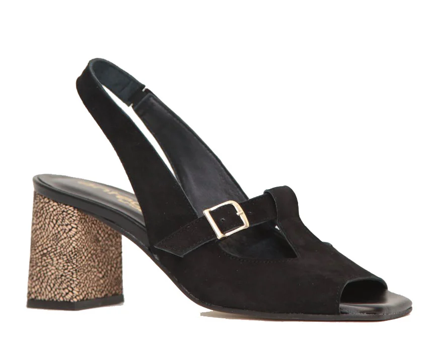 Φωτογραφία προϊόντος: Anteos Shoes Anteos 24203 Γυναικεία Peep Toe Πέδιλα από δέρμα Καστόρι σε Μαύρο χρώμα