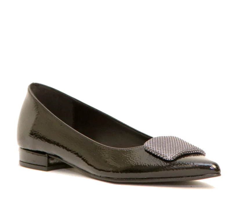 Φωτογραφία προϊόντος: Ellen Shoes 11600-12 Γυναικεία Μοκασίνια από Eco Λουστρίνι σε Μαύρο χρώμα