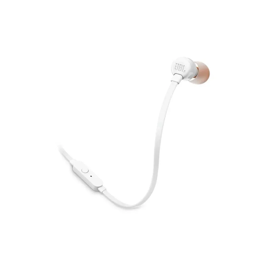 Φωτογραφία προϊόντος: GR JBL T110E InEar Universal Headphones 1-button Mic/Remote White έως 12 άτοκες δόσεις ή 24 δόσεις