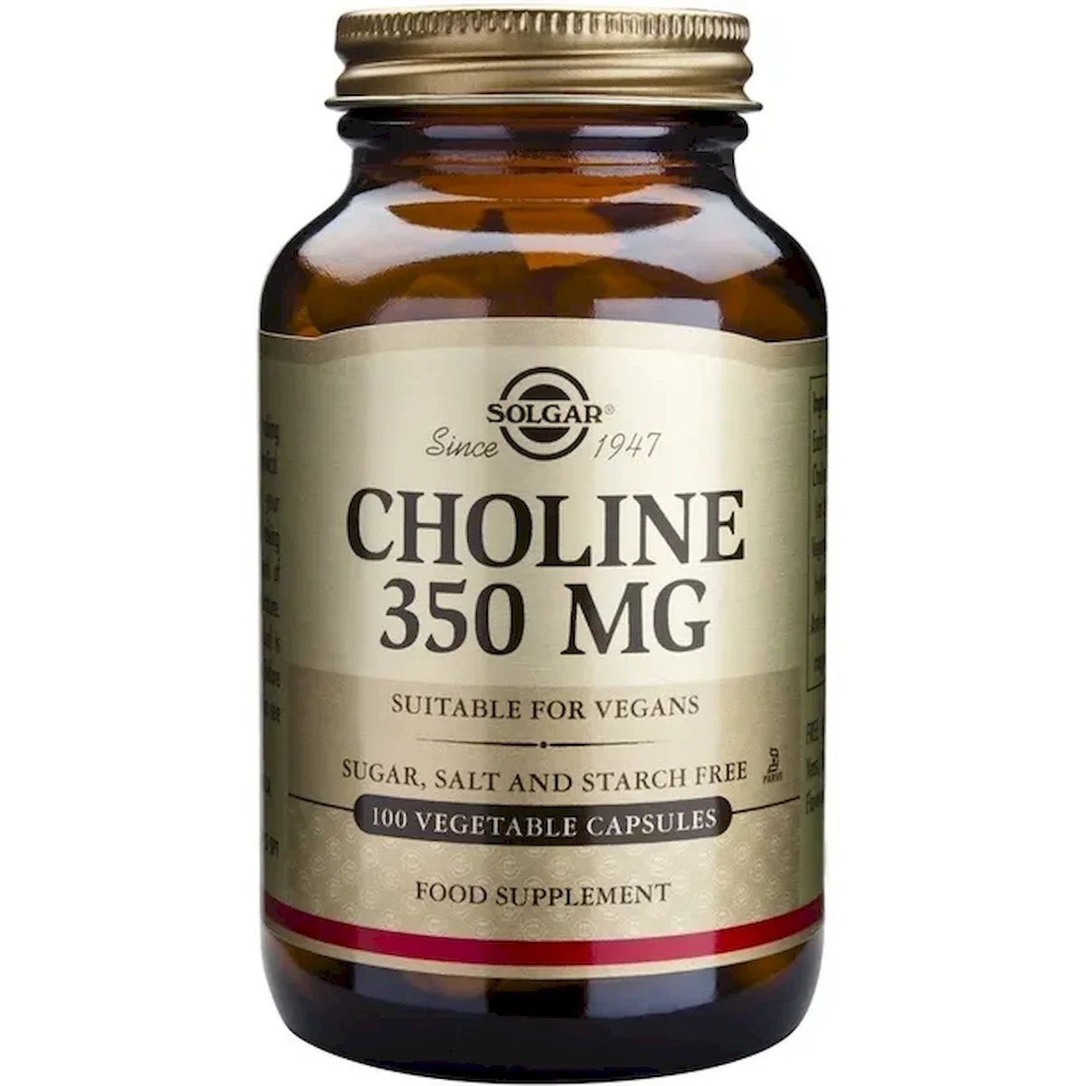 Φωτογραφία προϊόντος: Solgar,Solgar Vitamins Solgar Choline 350mg 100 φυτικές κάψουλες