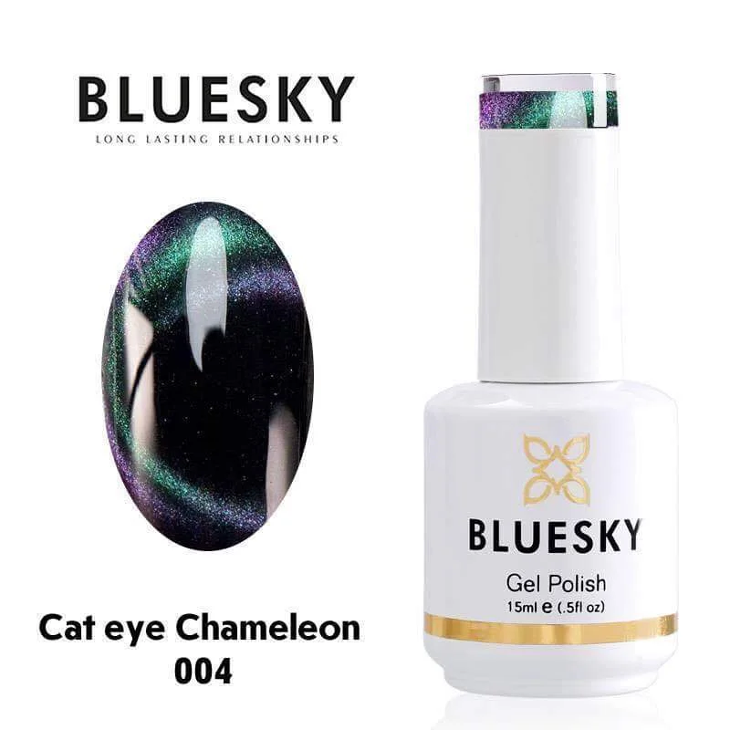 Φωτογραφία προϊόντος: Ημιμόνιμο Βερνίκι Bluesky Gel Polish Cat Eye Chameleon 04 Golden 15ml