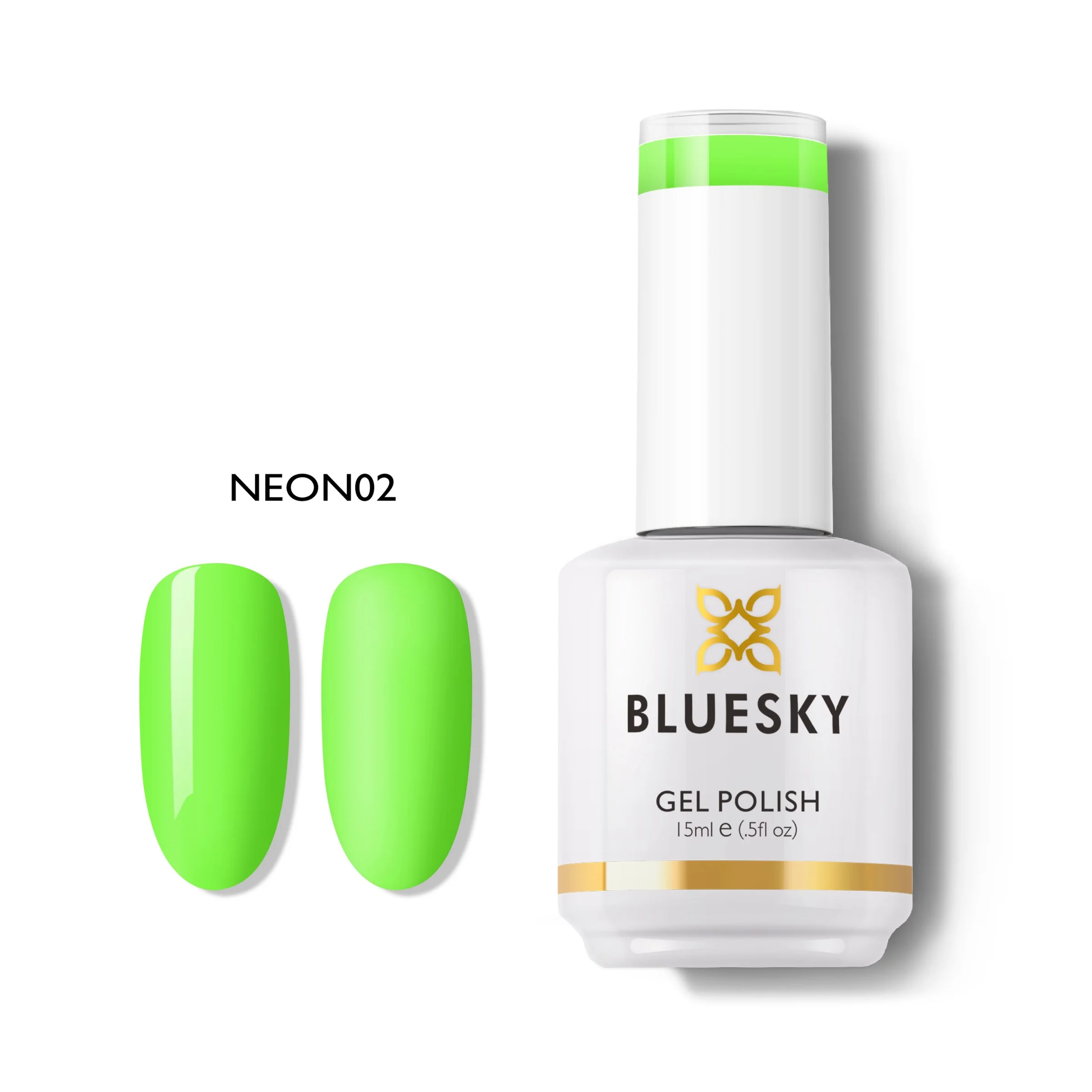 Φωτογραφία προϊόντος: Bluesky Hμιμόνιμο Bερνίκι NEON02 LIME (ΠΡΑΣΙΝΟ LIME ENTONO NEON) 15ml