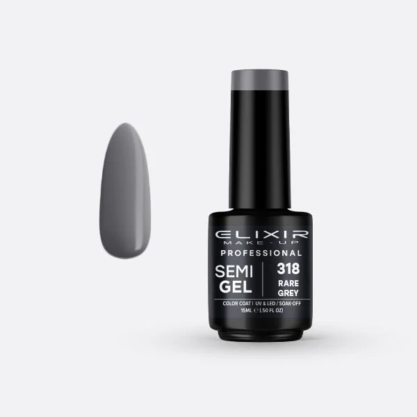 Φωτογραφία προϊόντος: Elixir Ημιμόνιμο βερνίκι 15ml 318 (Rare Grey)
