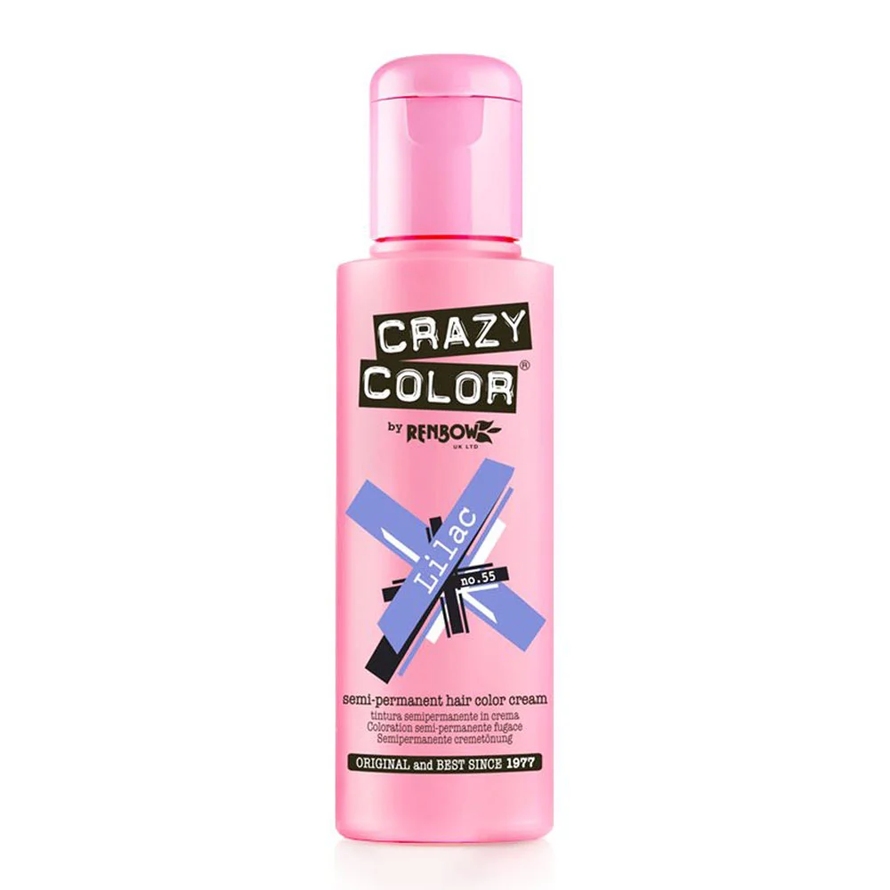 Φωτογραφία προϊόντος: Crazy color ημιμόνιμη κρέμα-βαφή μαλλιών lilac no55 100ml