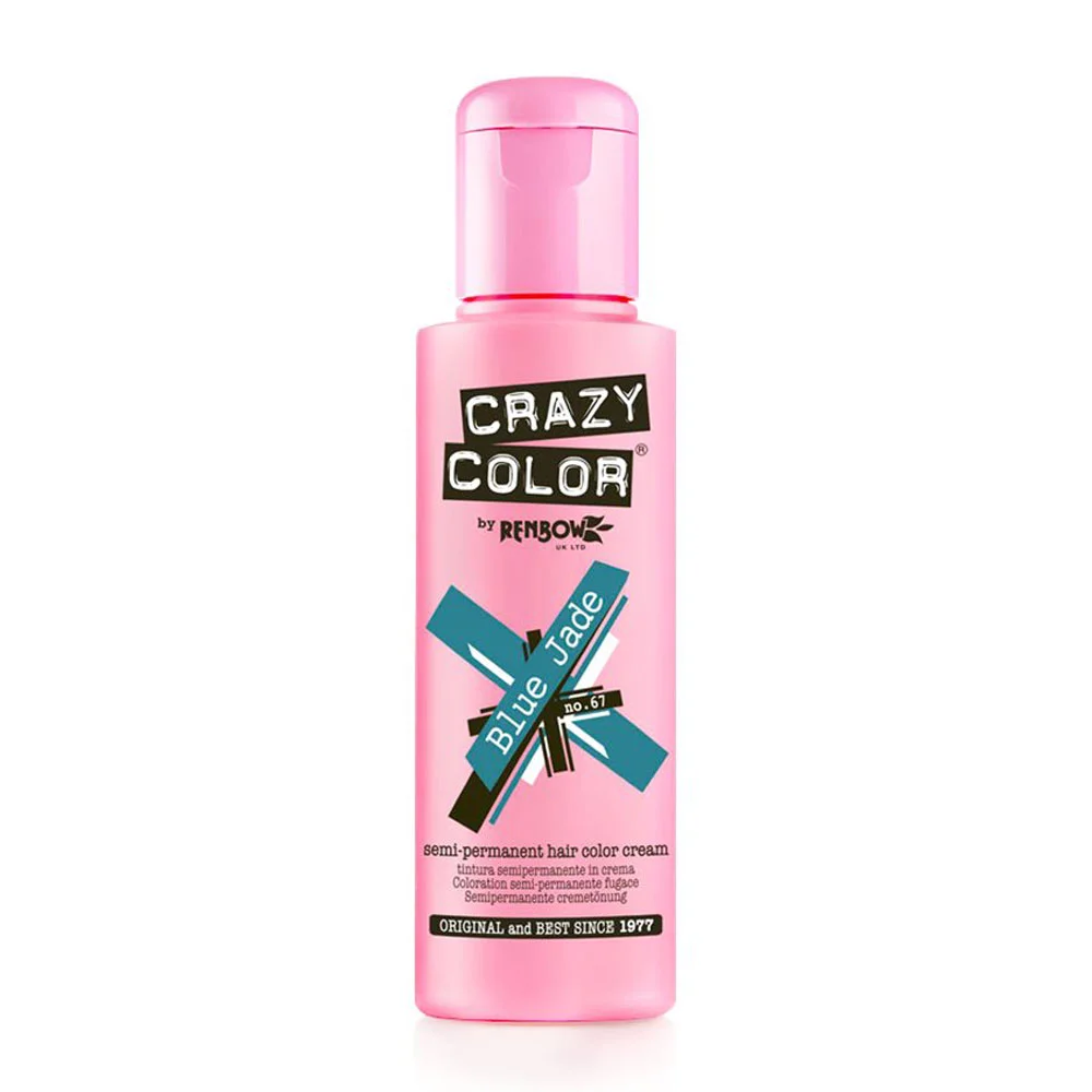 Φωτογραφία προϊόντος: Crazy color ημιμόνιμη κρέμα-βαφή μαλλιών blue jade no 67 100ml