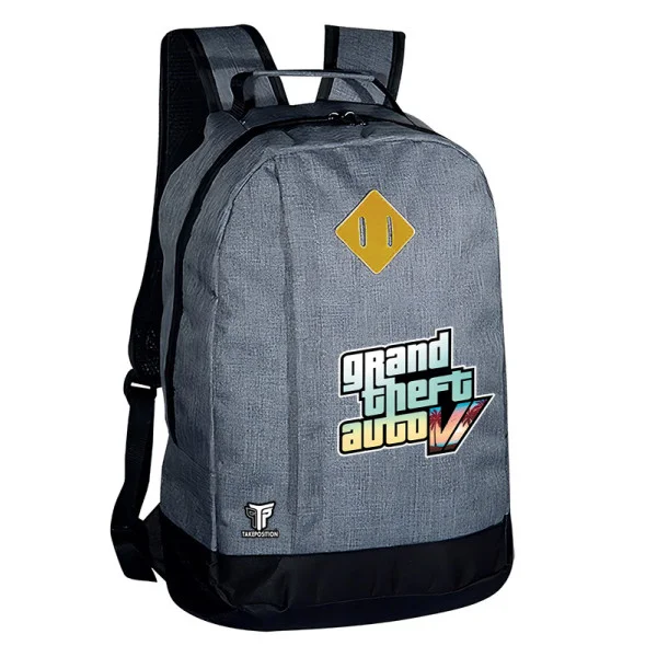Φωτογραφία προϊόντος: Σακίδιο πλάτης Takeposition Riv, Grand theft auto, 1 κεντρική θέση, 45Y x 30Π x 16Β, Γκρι, 975-4724