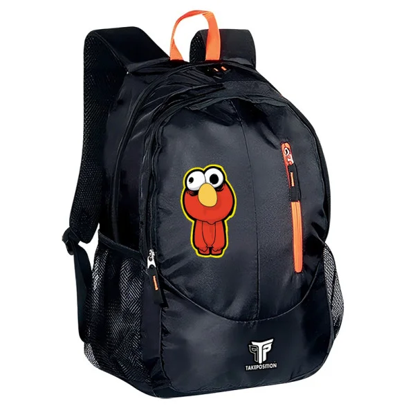 Φωτογραφία προϊόντος: Σακίδιο πλάτης Takeposition Wild Elmo, 2 κεντρική θέση Rpet 600D 45Y x 29Π x 17Β, Μαύρο, 970-1177