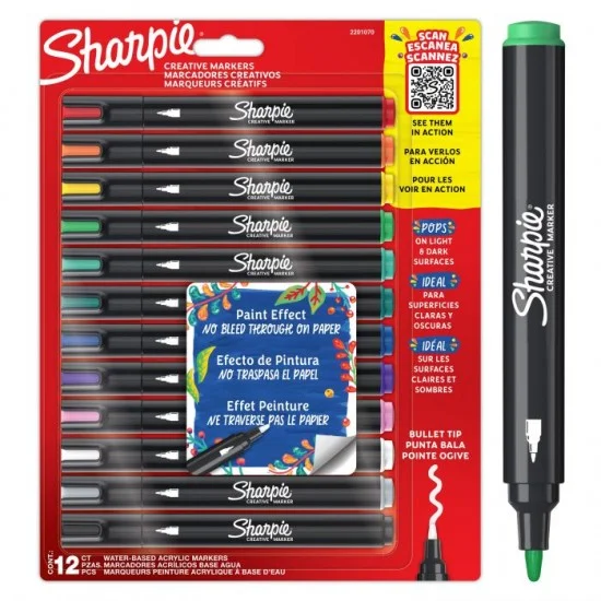 Φωτογραφία προϊόντος: SHARPIE CREATIVE ACRYLIC M. BULLET BL12