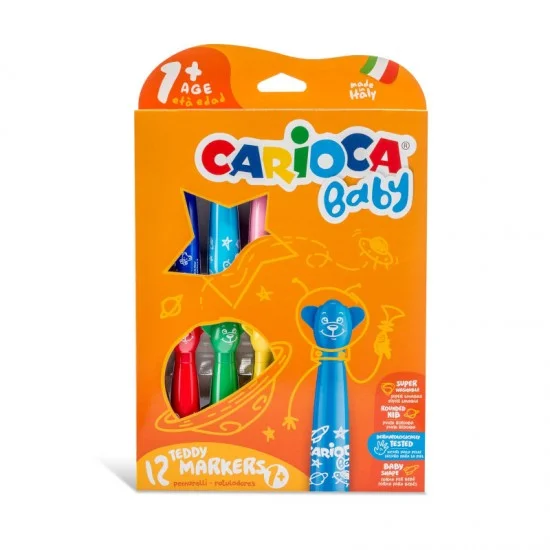 Φωτογραφία προϊόντος: Carioca BABY Teddy μαρκαδόροι 12τμχ