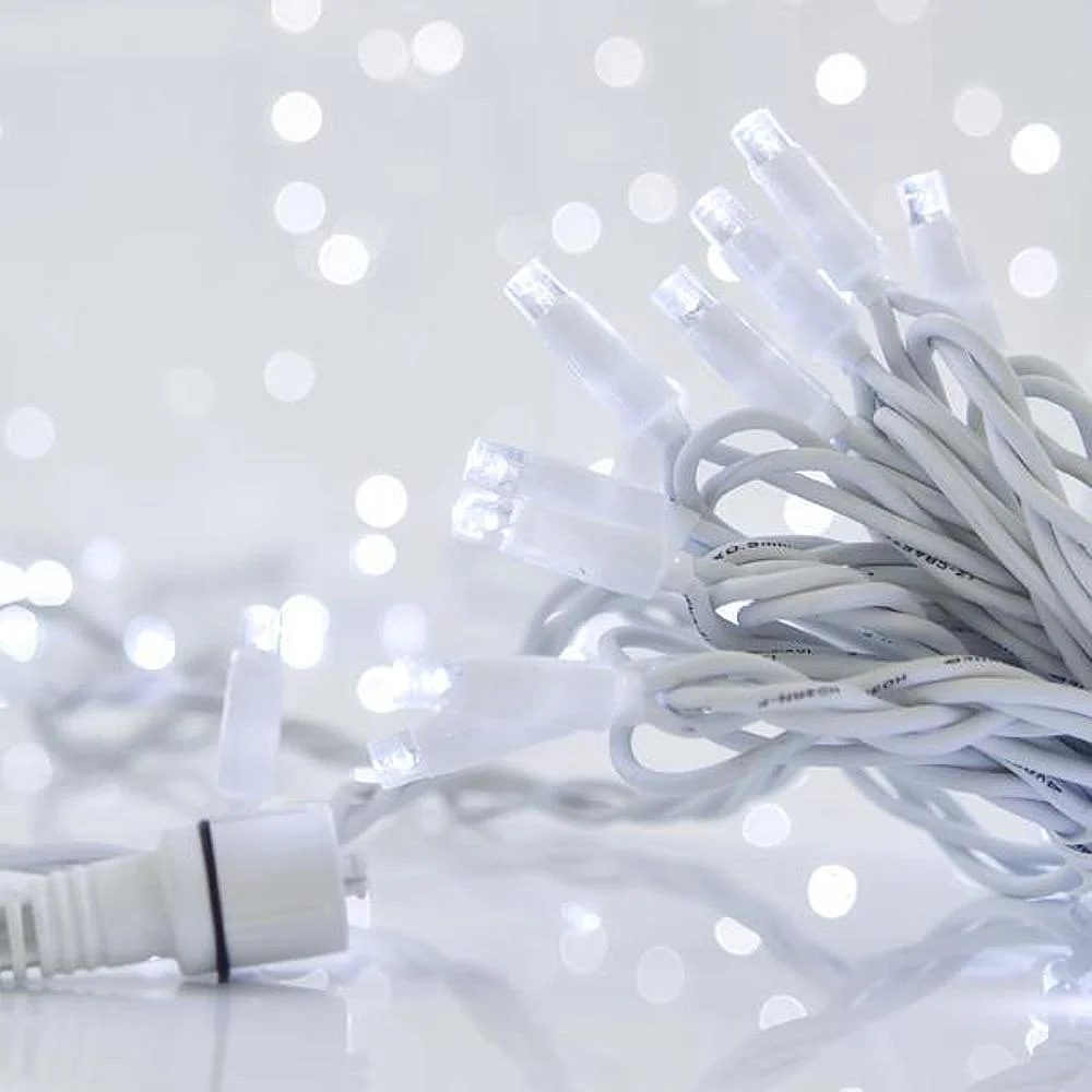 Φωτογραφία προϊόντος: Eurolamp 100 LED Επέκταση Έως 9 Προέκταση 150cm Λευκό Καλώδιο Λευκό Φως IP65