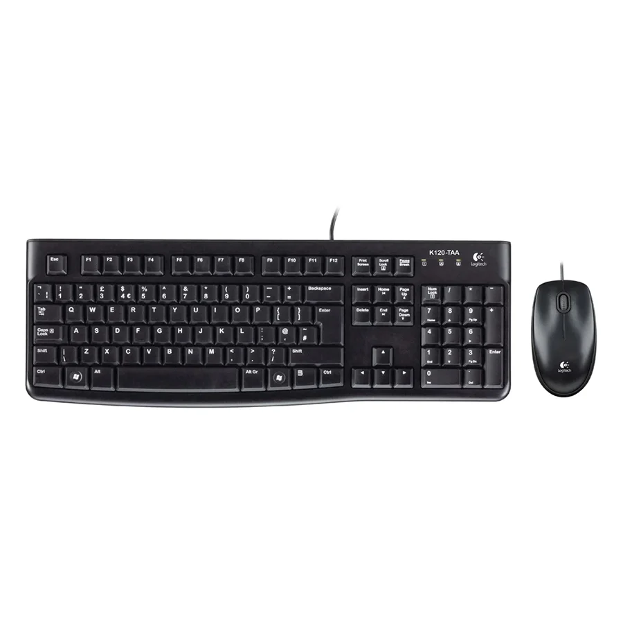 Φωτογραφία προϊόντος: Logitech MK120 Desktop Combo US (Black, Wired) (LOGMK120US)
