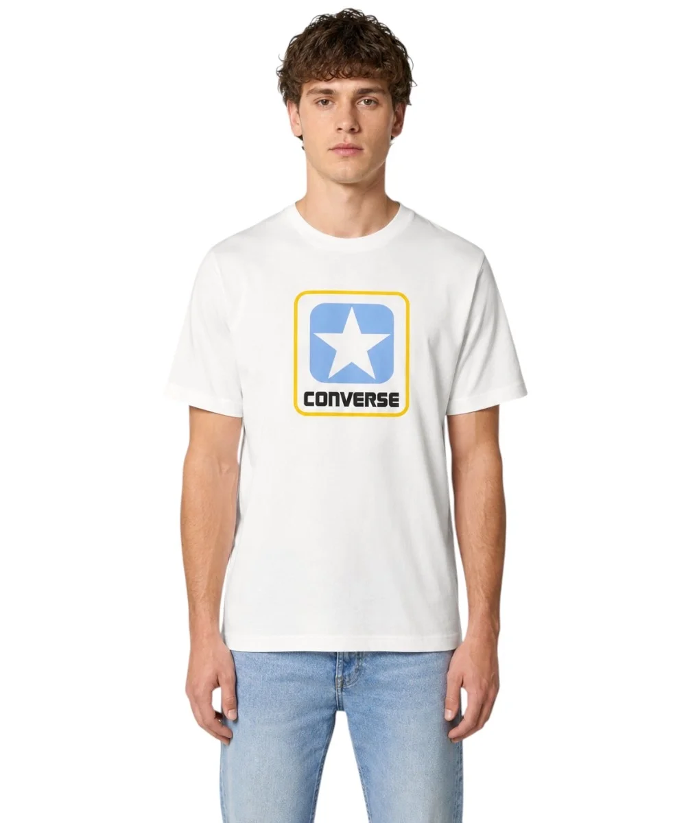 Φωτογραφία προϊόντος: Converse - Ανδρικό T‑shirt Casual Box Logo CVM5T179-100 Λευκό
