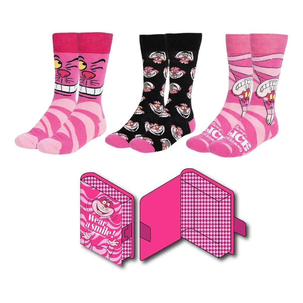 Φωτογραφία προϊόντος: Cerdá Disney Socks 3-Pack Alice in Wonderland Cheshire Cat 36-43