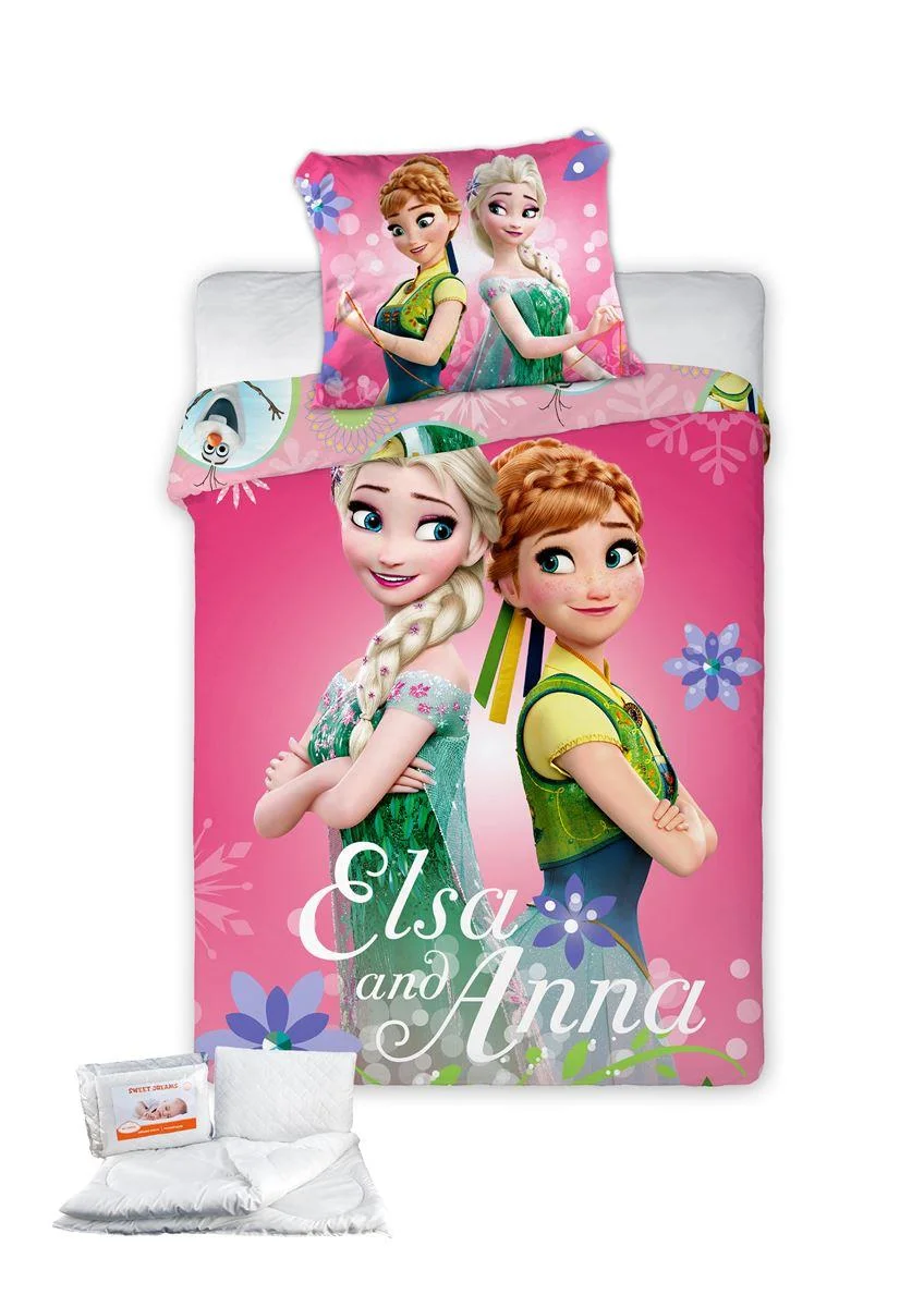Φωτογραφία προϊόντος: DISNEY DIMcol ΠΑΠΛΩΜΑΤΟΘΗΚΗ &amp; ΠΑΠΛΩΜΑ ΣΕΤ 4 τεμ. Disney Frozen 584 100x135 Digital Print Cotton 100%