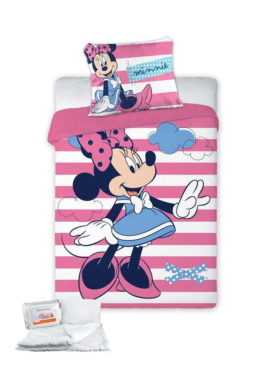 Φωτογραφία προϊόντος: DISNEY DIMcol ΠΑΠΛΩΜΑΤΟΘΗΚΗ &amp; ΠΑΠΛΩΜΑ ΣΕΤ 4 τεμ. Disney Minnie 580 100x135 Digital Print Cotton 100%
