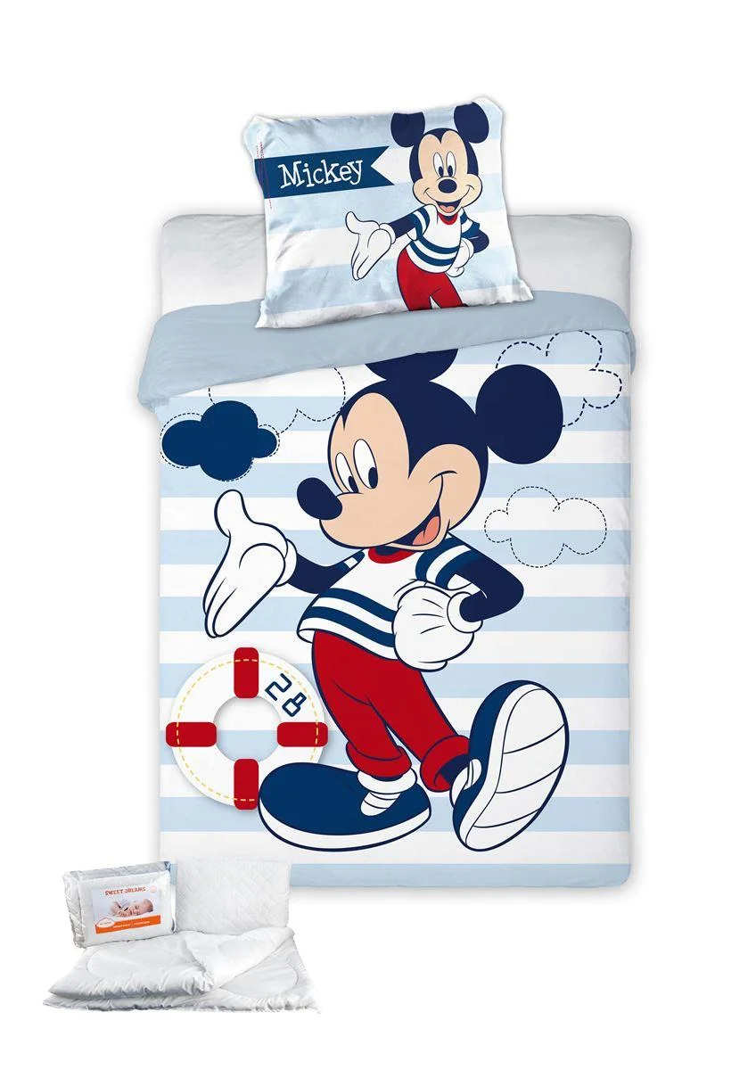 Φωτογραφία προϊόντος: DISNEY DIMcol ΠΑΠΛΩΜΑΤΟΘΗΚΗ &amp; ΠΑΠΛΩΜΑ ΣΕΤ 4 τεμ. Disney Mickey 583 100x135 Digital Print Cotton 100%