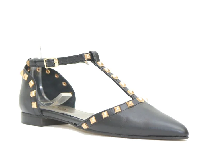 Φωτογραφία προϊόντος: Anteos Shoes Anteos Γυναικεία Flat Παπούτσια 23344-1 σε μαύρο χρώμα δερμάτινο