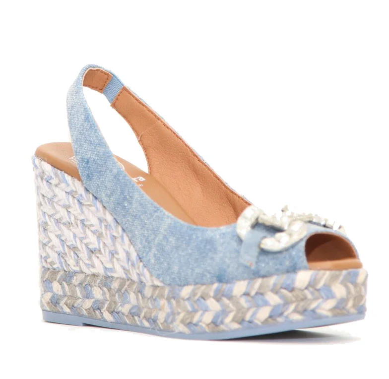 Φωτογραφία προϊόντος: Viguera Shoes Γυναικείες Εσπαντρίγιες VIGUERA 2119 σε Jeans χρώμα από Πανί - Peep Toe